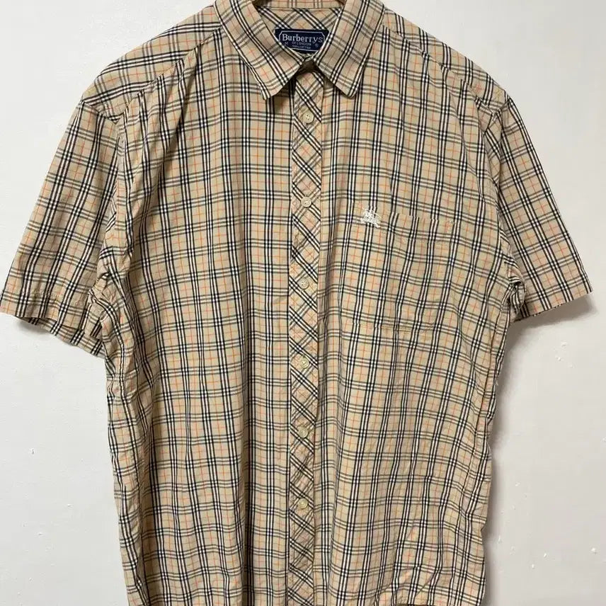 [BUNJANG] Burberry Old School Loose Fit Short Sleeve Shirt / 95-100 Burberry 버버리 올드스쿨 루즈핏 반팔 셔츠 남방 정품