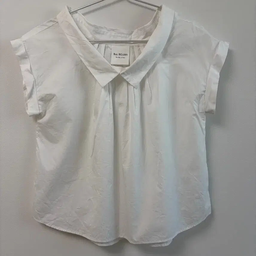 [BUNJANG] Ray Beams White Short Sleeve Blouse / Ray Beams 화이트 반팔 블라우스