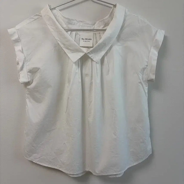 [BUNJANG] Ray Beams White Short Sleeve Blouse / Ray Beams 화이트 반팔 블라우스