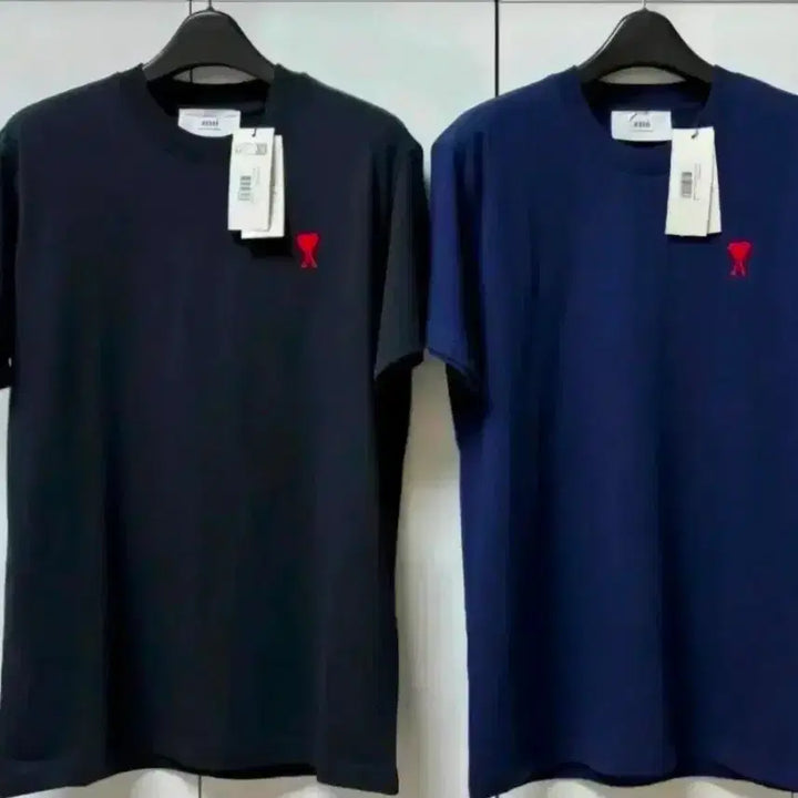 [BUNJANG] AMI Small Heart Logo Short Sleeve T-Shirt / 아미 스몰 하트 로고 반팔티