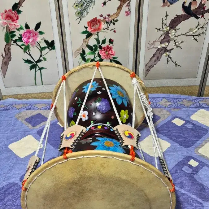 [BUNJANG] Gogo Janggu Drum (Flower Painting) 1-ja 7-chi / 고고 장구(1자7치) 꽃그림 장구