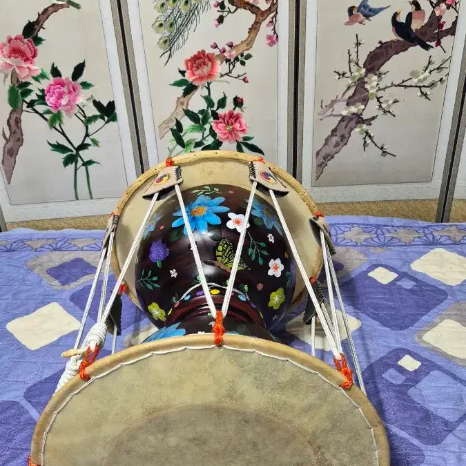 [BUNJANG] Gogo Janggu Drum (Flower Painting) 1-ja 7-chi / 고고 장구(1자7치) 꽃그림 장구