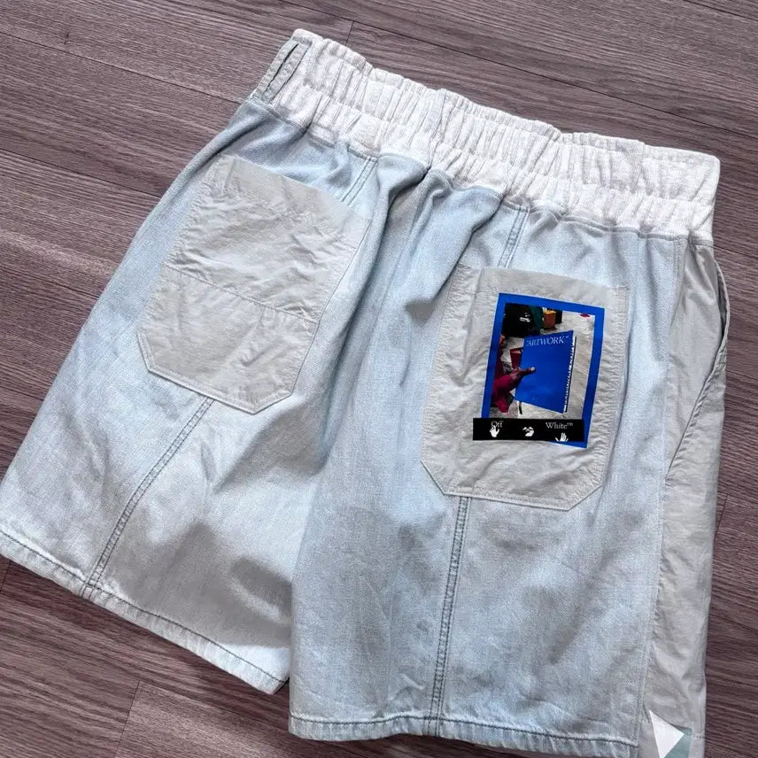 [BUNJANG] Off-White Artwork Custom Short Pants / [31~34] off-white, 아트워크 쇼트팬츠