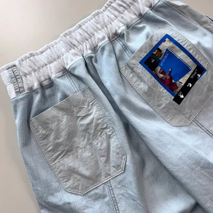 [BUNJANG] Off-White Artwork Custom Short Pants / [31~34] off-white, 아트워크 쇼트팬츠