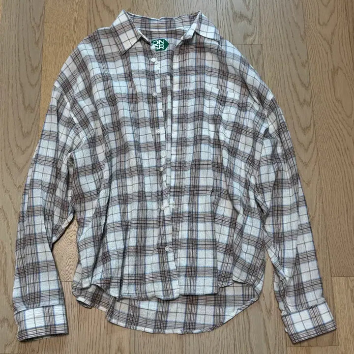[SOLD OUT] [S] 디앤에스알 오버사이즈 체크 셔츠 베이지