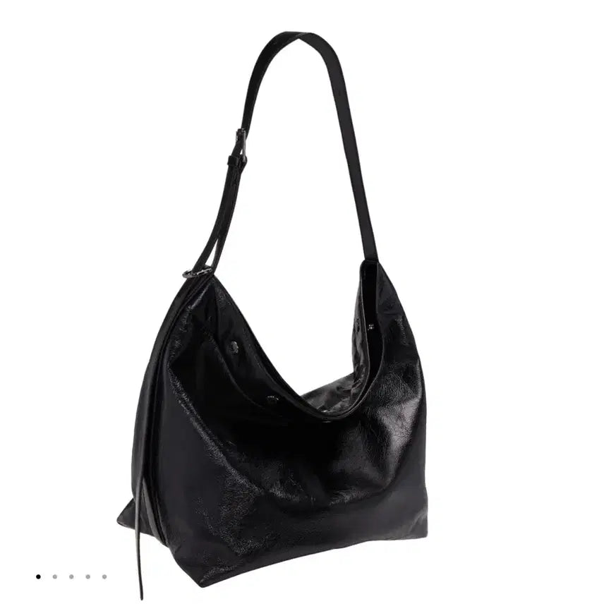 [BUNJANG] BUNQ Perfect Button Up Soft Hobo L Shoulder Bag Black / 분크 퍼펙 버튼 업 소프트 호보 L 블랙