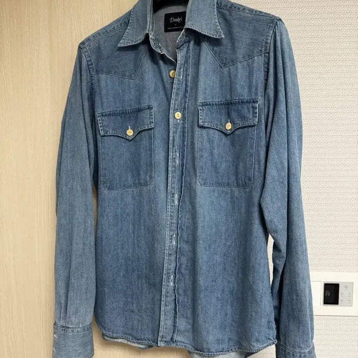 [BUNJANG] Drakes Denim Western Shirt - Size L / 드레익스 데님 웨스턴 셔츠 L