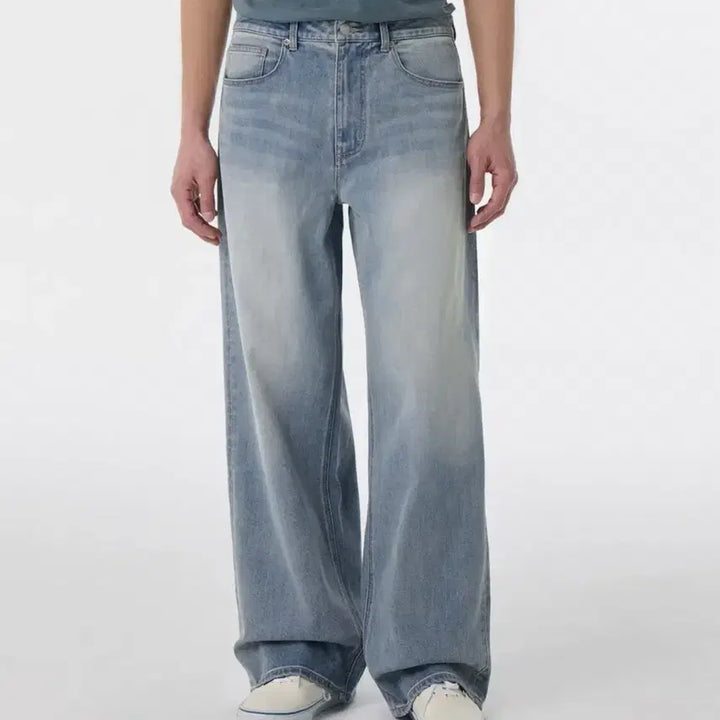 [BUNJANG] Musinsa Standard Big Brush Wide Denim Pants / 쿨탠다드 무신사스탠다드 빅브러쉬 와이드 데님팬츠