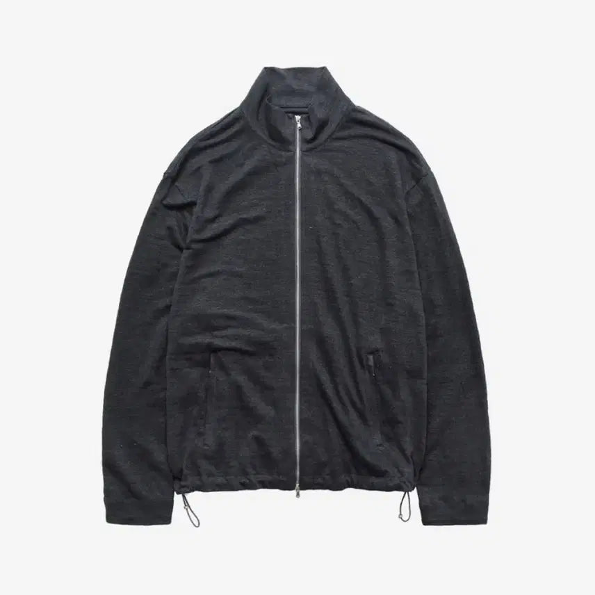 [SOLD OUT] [4] 폴리테루 실키 린넨 저지 집업 차콜네이비