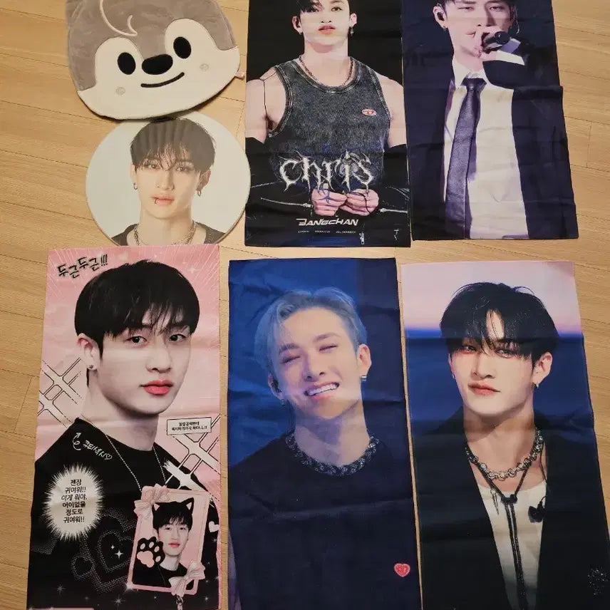 [BUNJANG] Stray Kids Bang Chan Slogan, Uchiwa, Uchiwa Cover Bundle Set / 스트레이키즈 방찬 슬로건 우치와 우치와커버 일괄