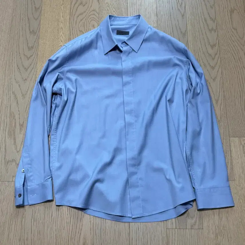 [BUNJANG] Dirty Museum Blue Minimal Shirt M Size / [M] 더티셔츠뮤지엄 블루 미니멀 셔츠
