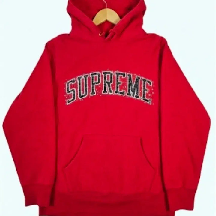 [BUNJANG] Supreme Arc Water Hooded Sweatshirt Red M / 슈프림 아크 워터 후드 레드