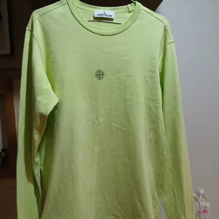 [BUNJANG] Stone Island Long Sleeve T-Shirt Lime Green / 스톤아일랜드 긴팔 티셔츠