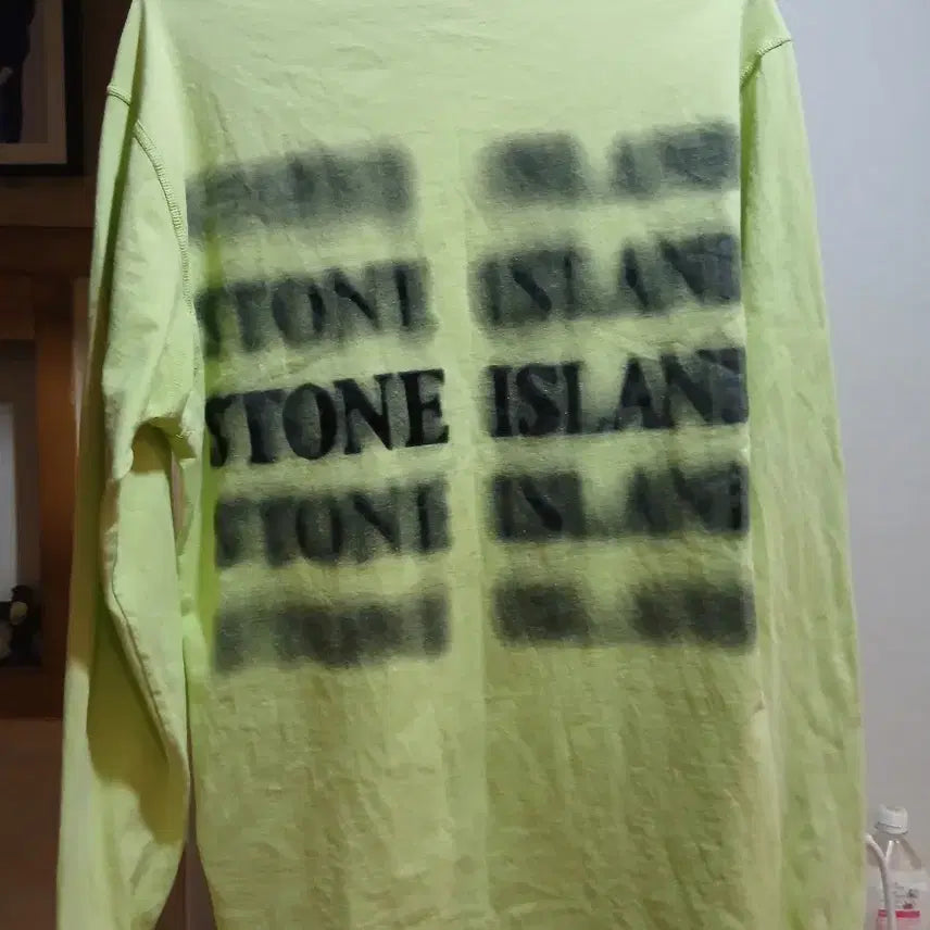 [BUNJANG] Stone Island Long Sleeve T-Shirt Lime Green / 스톤아일랜드 긴팔 티셔츠