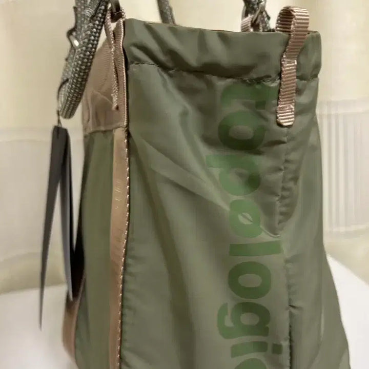 [BUNJANG] Topologie 2-Way Tote Bag Brown/Khaki Blend Canvas / Topologie 2way 토트백 브라운/카키 혼방 캔버스 가방