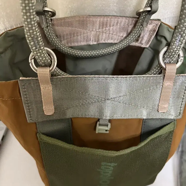 [BUNJANG] Topologie 2-Way Tote Bag Brown/Khaki Blend Canvas / Topologie 2way 토트백 브라운/카키 혼방 캔버스 가방