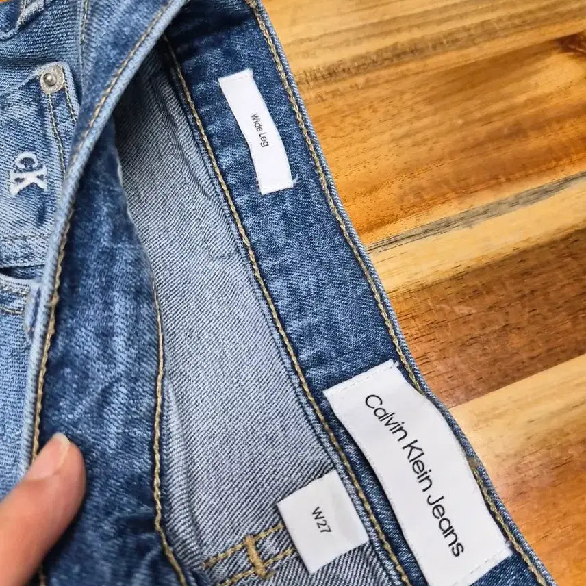 [BUNJANG] Calvin Klein Wide Denim Pants / 캘빈클라인 와이드 데님 팬츠