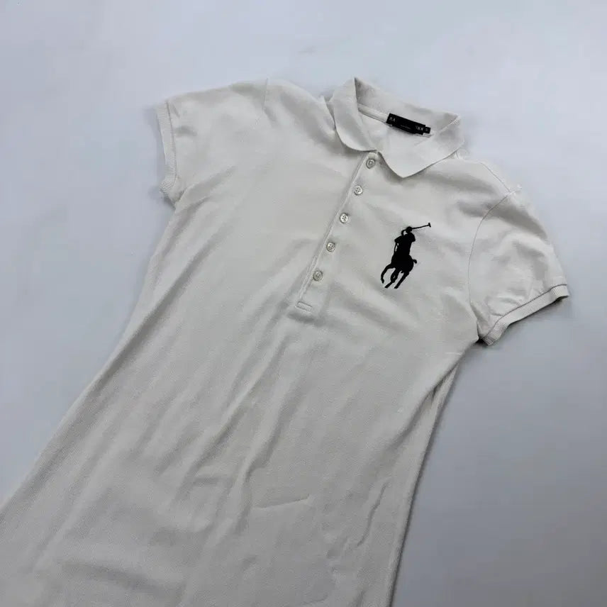 [BUNJANG] Polo Ralph Lauren Big Pony White Dress / 폴로 랄프로렌 빅포니 화이트 원피스