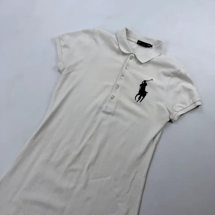 [BUNJANG] Polo Ralph Lauren Big Pony White Dress / 폴로 랄프로렌 빅포니 화이트 원피스