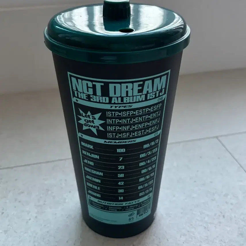 [BUNJANG] NCT Dream Thailand Official Reusable Cup Tumbler / 엔시티드림 태국 공식 리유저블 컵 텀블러