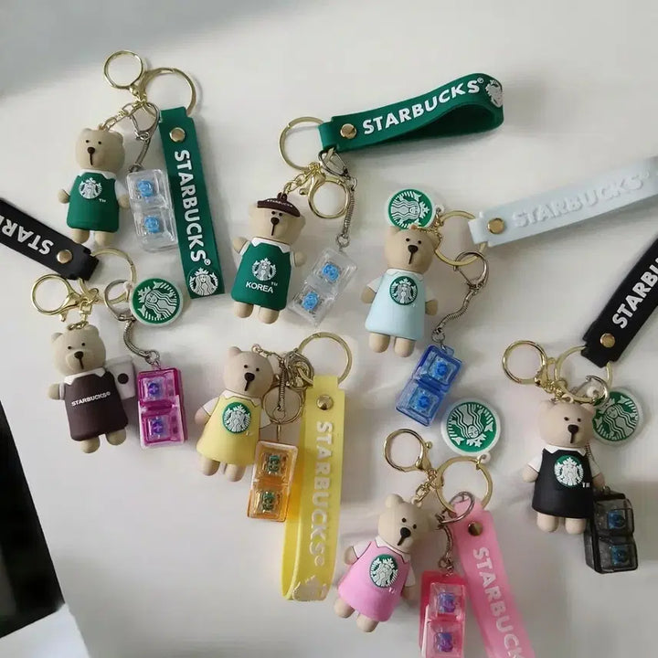 [BUNJANG] Starbucks Keyring &amp; LED Keycap Set / 스타벅스키링과LED2구키캡