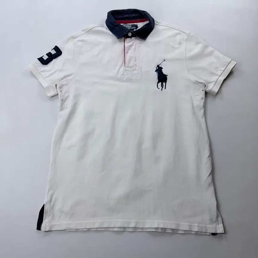 [BUNJANG] Polo Ralph Lauren Big Pony Chieftain T-Shirt White / 폴로 랄프로렌 빅포니 치프키프 화이트 카라티