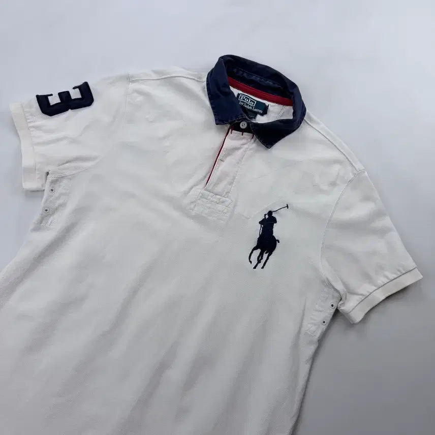 [BUNJANG] Polo Ralph Lauren Big Pony Chieftain T-Shirt White / 폴로 랄프로렌 빅포니 치프키프 화이트 카라티
