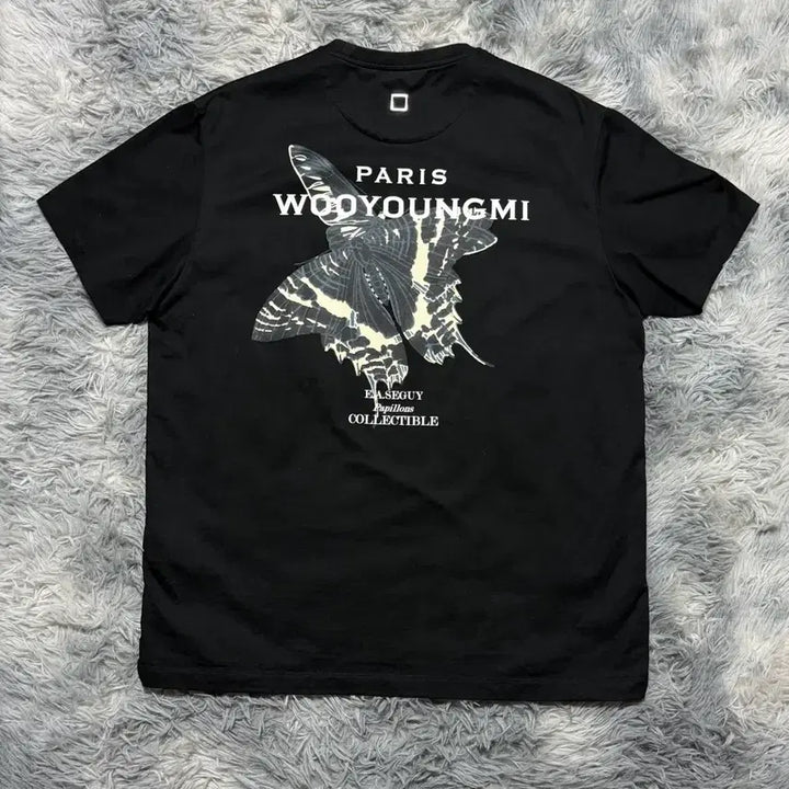 [BUNJANG] Wooyoungmi Butterfly Back Logo T-Shirt Black / 우영미 나비 백로고 반팔 {size 46 M}