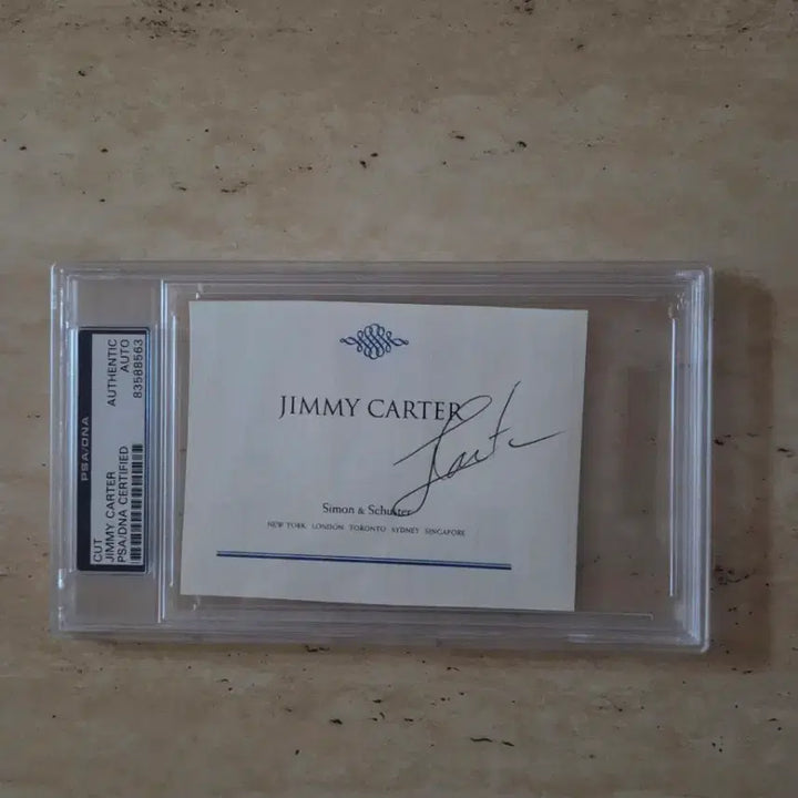 [BUNJANG] Jimmy Carter Autographed Encapsulated Memorabilia / [PSA 인증] 미국 전 대통령 지미 카터 친필 싸인 캡슐화