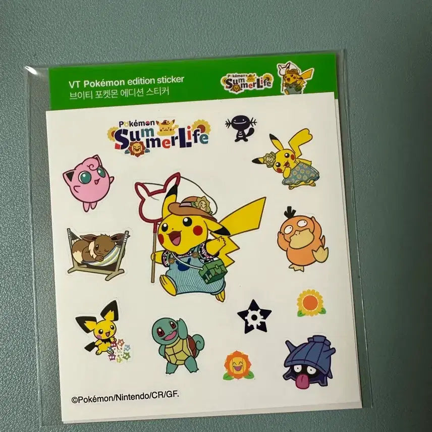 [BUNJANG] VT Cosmetics Pokemon Summer Life Sticker Set / 포켓몬 VT 썸머라이프 스티커 올리브영