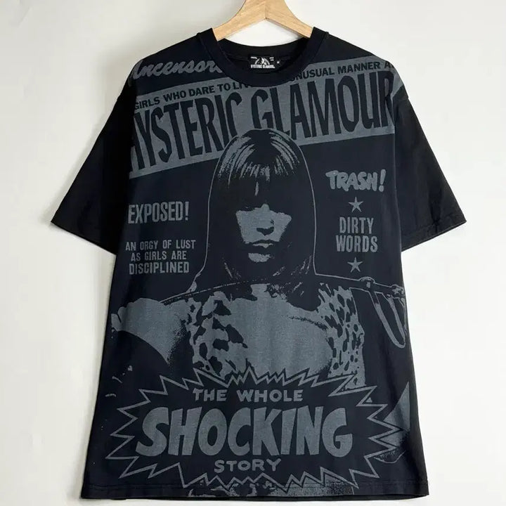[BUNJANG] Hysteric Glamour Graphic T-Shirt Black M / 히스테릭 글래머 히스테릭글래머 반팔티 M