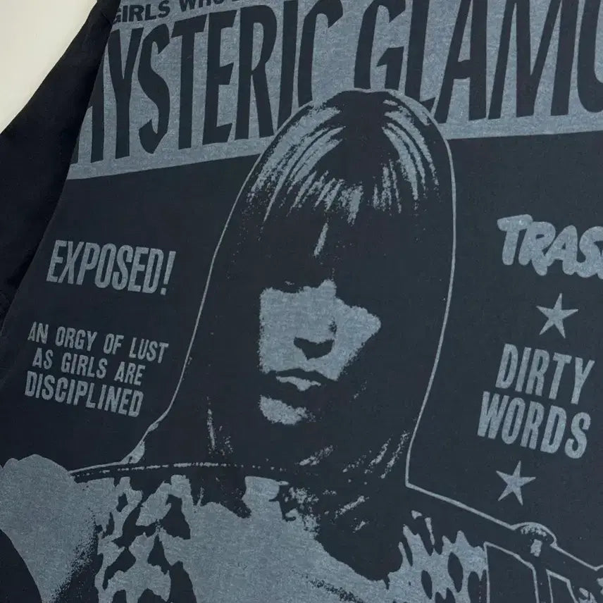 [BUNJANG] Hysteric Glamour Graphic T-Shirt Black M / 히스테릭 글래머 히스테릭글래머 반팔티 M