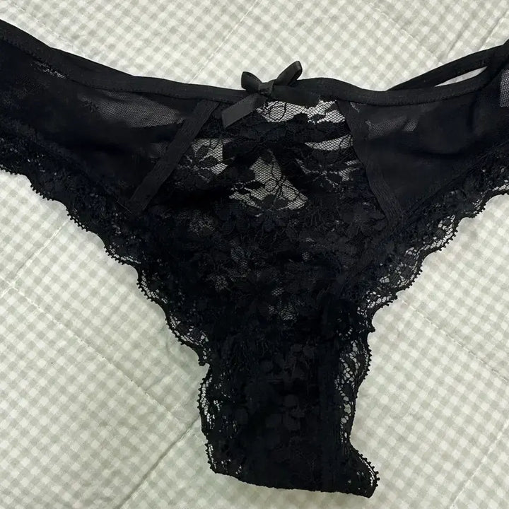 [BUNJANG] Lace Mesh Back Garter Point Thong Panty / 사용감O] 레이스 망사 백가터포인트 티팬티