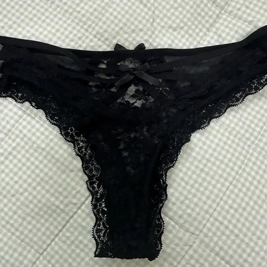 [BUNJANG] Lace Mesh Back Garter Point Thong Panty / 사용감O] 레이스 망사 백가터포인트 티팬티