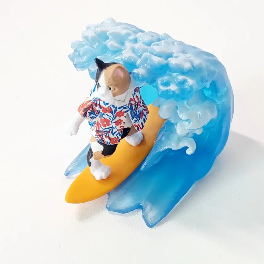 [BUNJANG] Aloha Neko Surfing Wave Cat Gacha / 알로하 네코 서핑 파도 바다 고양이 가챠