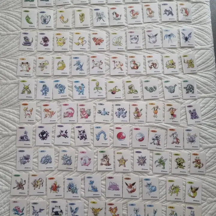[BUNJANG] Pokemon Stickers Full Set (100 pcs) / 포켓몬 아트워크띠부씰 신상(전종100장)
