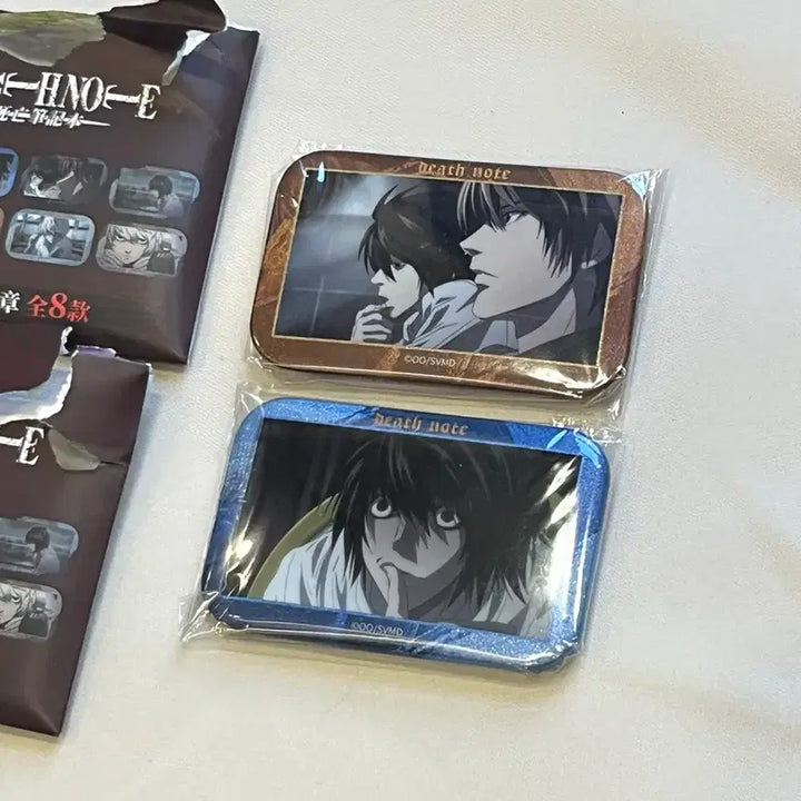 [BUNJANG] Death Note L/Light Square Badge (New) / 데스노트 엘/라이토 사각 뱃지 새상품