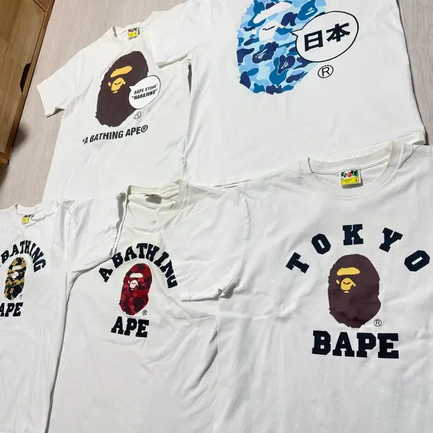 [BUNJANG] BAPE Big Camo Harajuku Limited Edition T-Shirt / 베이프 반팔 티셔츠 5종 급처 화이트