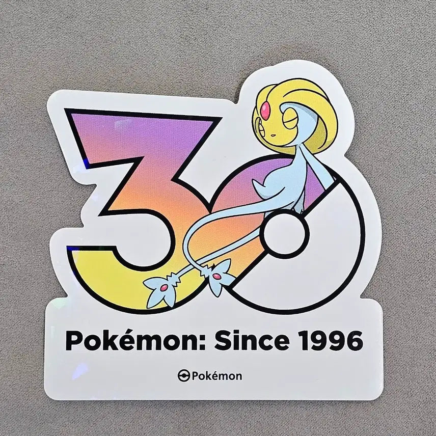 [BUNJANG] Pokemon 30th Anniversary Logo Sticker Yuxi / 포켓몬스터 30주년 로고 스티커 유크시