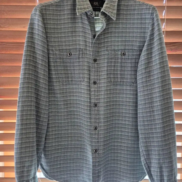 [BUNJANG] RRL Indigo Check Cotton Shirt / RRL 인디고 셔츠