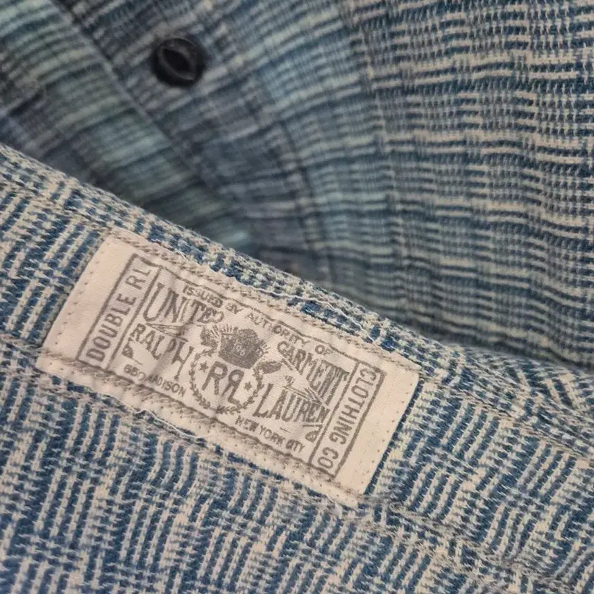 [BUNJANG] RRL Indigo Check Cotton Shirt / RRL 인디고 셔츠