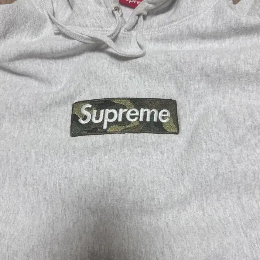[BUNJANG] Supreme Box Logo Hoodie Ash Grey Camo / 슈프림 박스로고 후드 애쉬그레이 카모