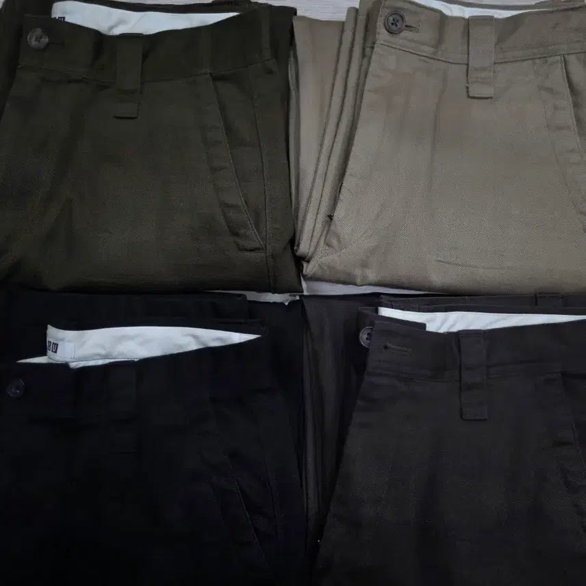 [BUNJANG] Uniqlo Wide Chino Pants Set / 유니클로 와이드 치노 팬츠 79사이즈 4개