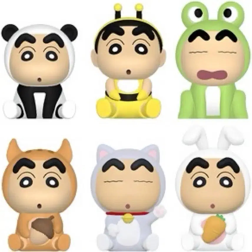 [BUNJANG] Crayon Shin-chan Animal Gacha Figure Full Set (6 Types) / 짱구 동물 피규어 가챠 6종 풀세트