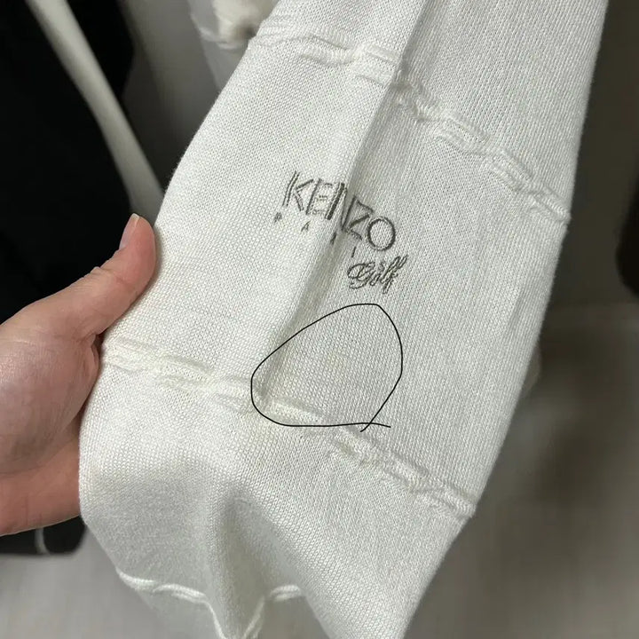 [BUNJANG] Kenzo Golf White Knit Sweater / KENZO 겐조 골프 화이트 니트 스웨터