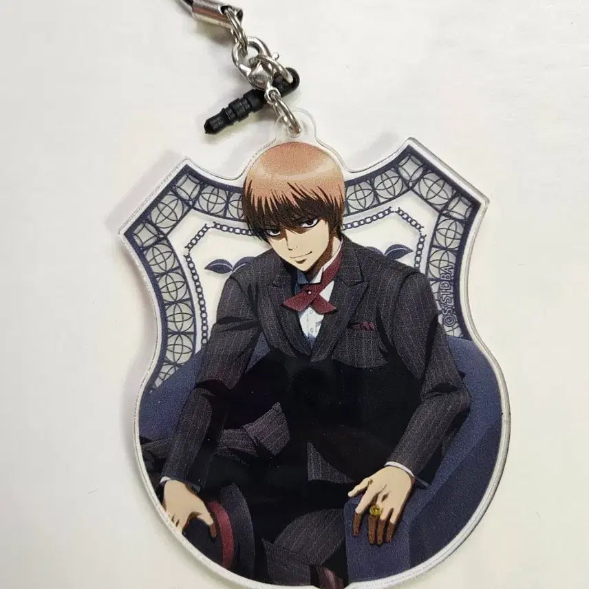 [BUNJANG] Cospa Gintama Sougo Okita Acrylic Keychain Strap Noir Ver. / COSPA 은혼 오키타 소고 아크릴 키링 스트랩 느와르 Ver.