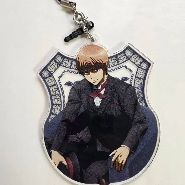 [BUNJANG] Cospa Gintama Sougo Okita Acrylic Keychain Strap Noir Ver. / COSPA 은혼 오키타 소고 아크릴 키링 스트랩 느와르 Ver.