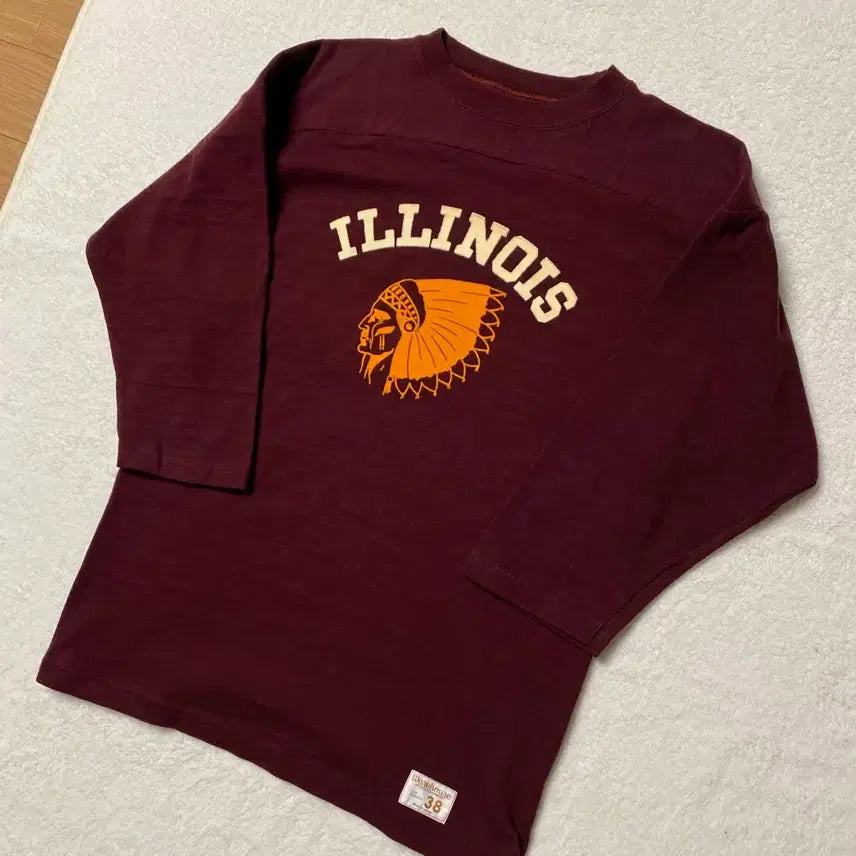 [BUNJANG] Warehouse Football T-shirt Loopwheel Burgundy / (38) 웨어하우스 풋볼 티셔츠 루프휠