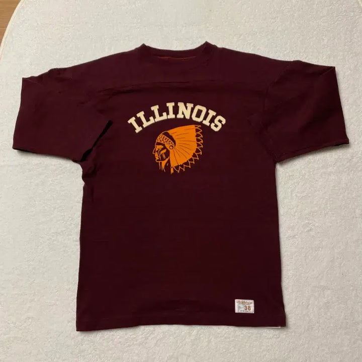[BUNJANG] Warehouse Football T-shirt Loopwheel Burgundy / (38) 웨어하우스 풋볼 티셔츠 루프휠