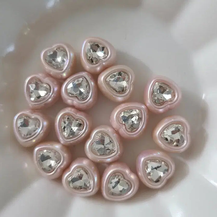 [BUNJANG] Heart Cubic Beads - Pink / 하트큐빅비즈
